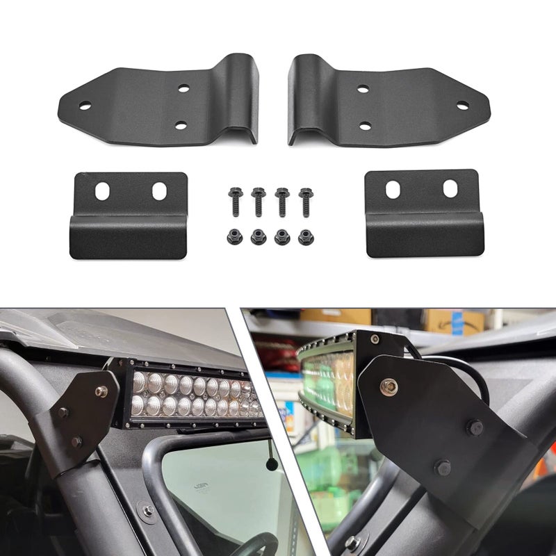 WSays 42'' Upper Roof Front Windshield LED Light Bar Mount Bracket Compatible with Can-am Maverick Trail 800 1000 / Sport 2018-UP, No Need Drill - Image 1